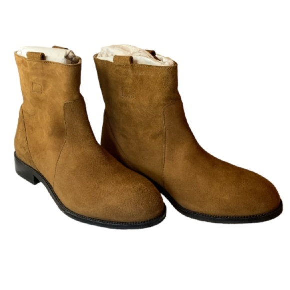 Boho Style LANDSEND Pull On Suede Booties 1” Heel - Picture 5 of 7